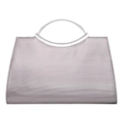 N By Nina Textured Metallic Satchel Evening Bag