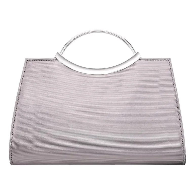 N By Nina Textured Metallic Satchel Evening Bag