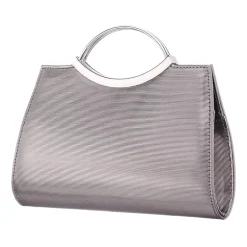 N By Nina Textured Metallic Satchel Evening Bag