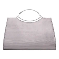 N By Nina Textured Metallic Satchel Evening Bag