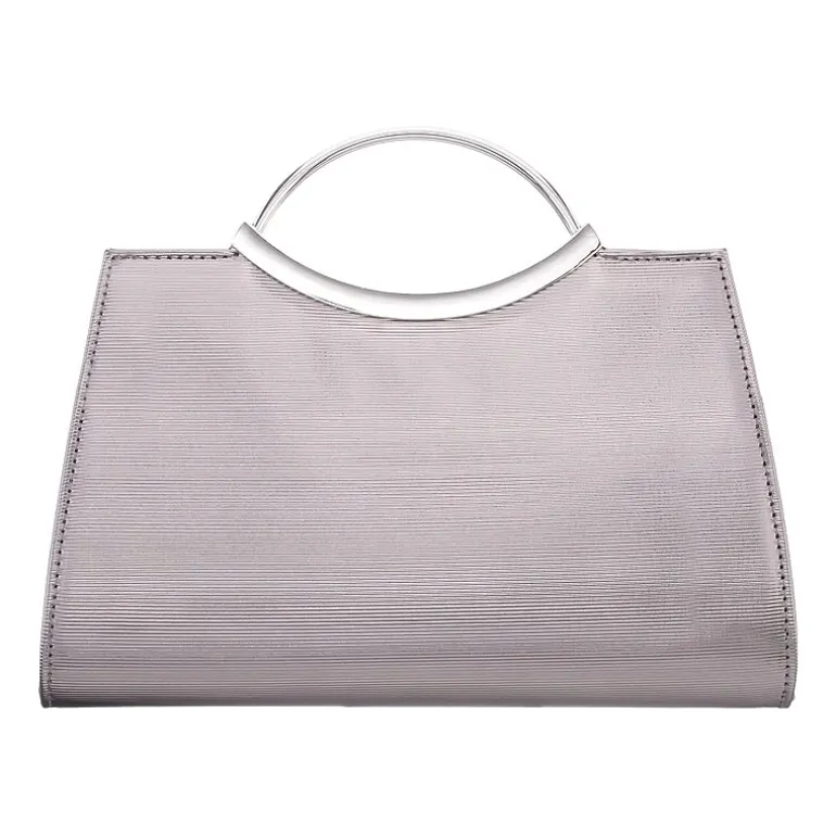 N By Nina Textured Metallic Satchel Evening Bag