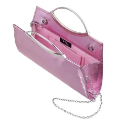 N By Nina Textured Metallic Satchel Evening Bag