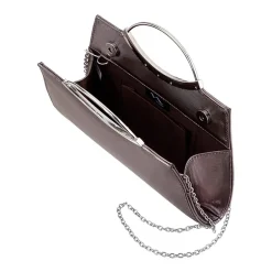N By Nina Textured Metallic Satchel Evening Bag