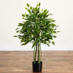 Nearly Natural 4ft Ficus Indoor Outdoor Artificial Tree
