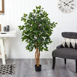 Nearly Natural 4ft. Green Ficus Indoor Artificial Tree