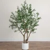 Nearly Natural 6ft. Green Grand Olive Indoor Artificial Tree