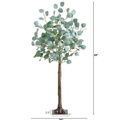 Nearly Natural 4ft. Green Lighted Eucalyptus Indoor Artificial Tree