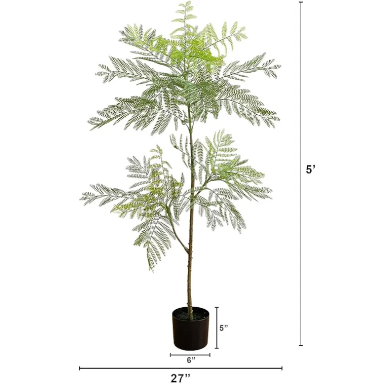 Nearly Natural 5ft. Green Minimalist Jacaranda Artificial Plant