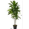 Nearly Natural 48in. Green Dracaena Indoor Artificial Tree