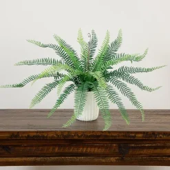 Nearly Natural 16in Green Fern Artificial Plant