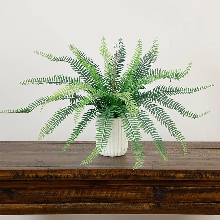 Nearly Natural 16in Green Fern Artificial Plant