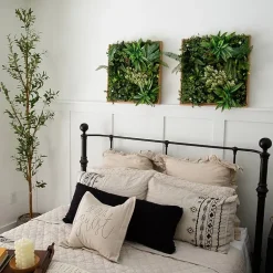 Nearly Natural 20in. X 20in. Green Lighted Queensland Rainforest Wall Panel Artificial Plant