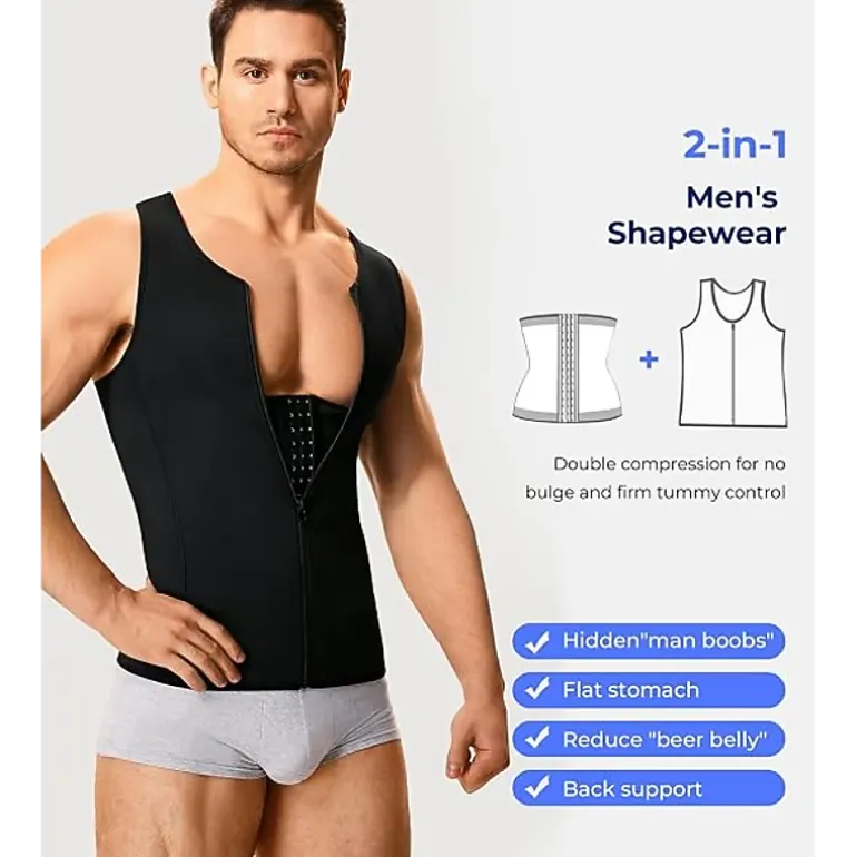Nebility Mens Compression Tank Top Body Shaper