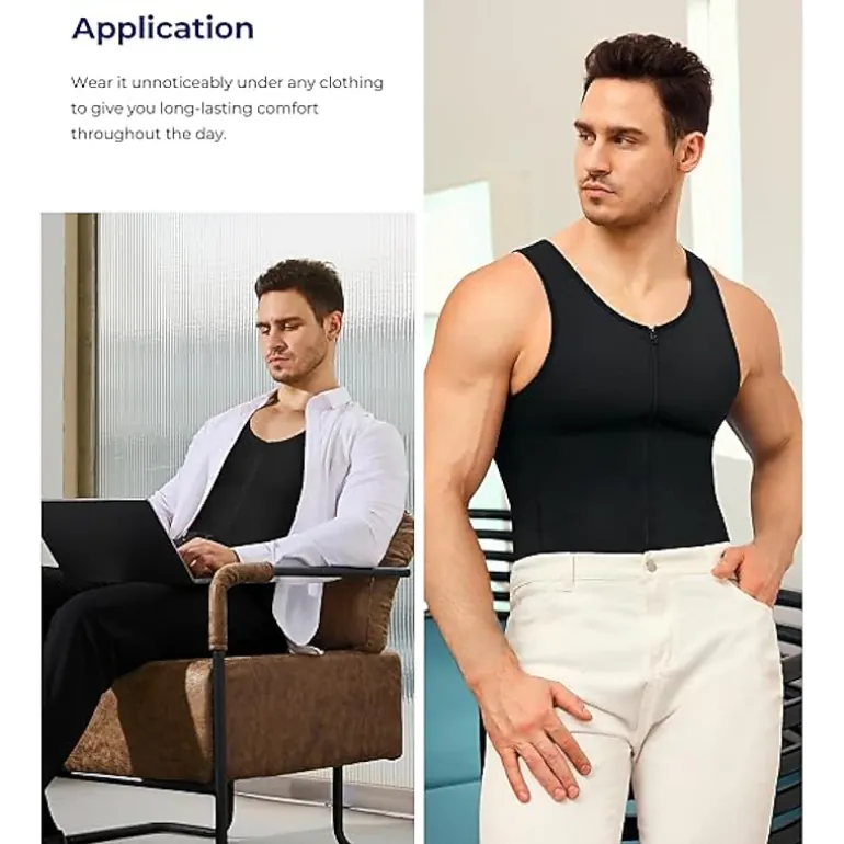 Nebility Mens Compression Tank Top Body Shaper