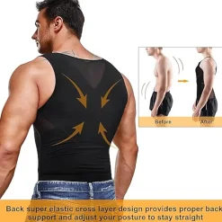 Nebility Mens Compression Tank Top Body Shaper Sleeveless Vest