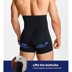 Nebility Mens High Waisted Shaping Shorts