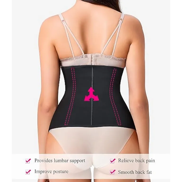 Nebility Women Zipper Tummy Control Waist Trainer Corset