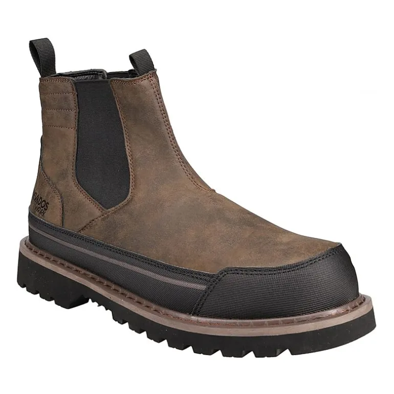 NEVADOS Mens Foreman Slip Resistant Flat Heel Work Boots