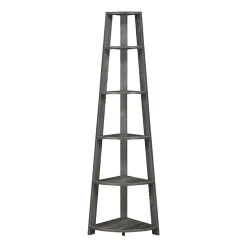 Newport 5 Tier Corner Bookshelf
