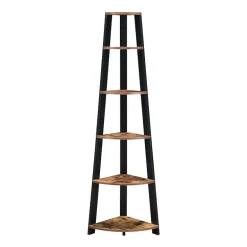 Newport 5 Tier Corner Bookshelf