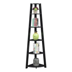 Newport 5 Tier Corner Bookshelf