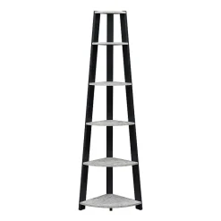 Newport 5 Tier Corner Bookshelf