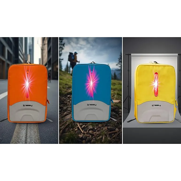 New Smart Backpack with LED Light Safety Function