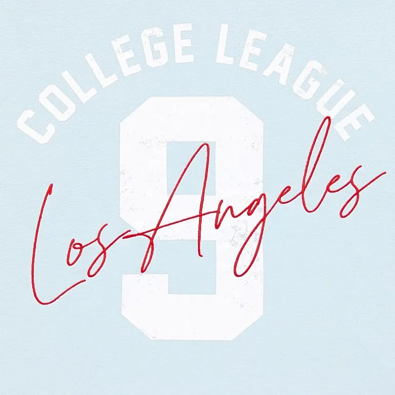 New World College League Womens Juniors Crew Neck Long Sleeve Sweatshirt