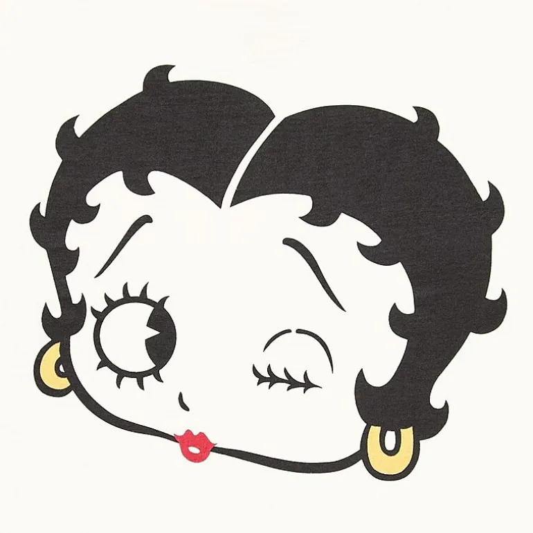 New World Womens Juniors Crew Neck Short Sleeve Regular Fit Betty Boop Graphic T-Shirt