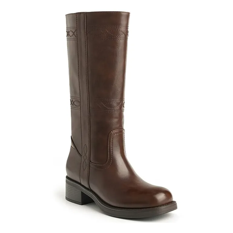 New York & Company Womens Cady Stacked Heel Over the Knee Boots