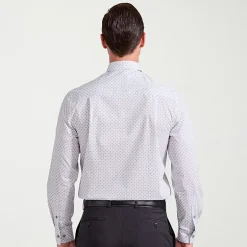 Nick Graham Mens Spread Collar Long Sleeve Stretch Fabric Shirt + Tie Set