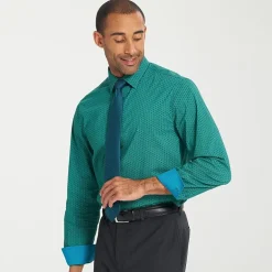 Nick Graham Mens Spread Collar Long Sleeve Shirt + Tie Set