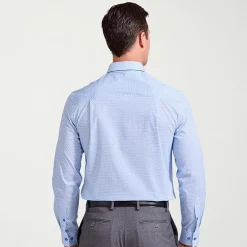 Nick Graham Mens Spread Collar Long Sleeve Stretch Fabric Shirt + Tie Set