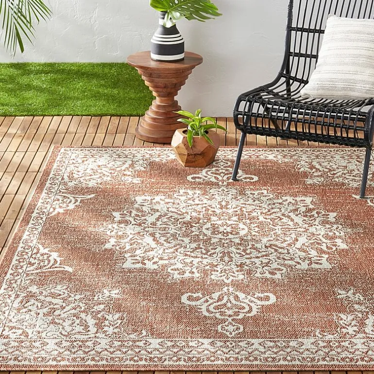 Nicole Miller Country Azalea Medallion UV Protection Washable Outdoor Rectangular Area Rug