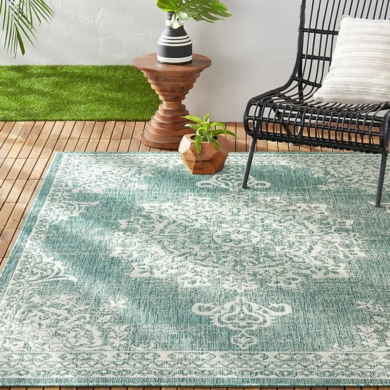 Nicole Miller Country Azalea Medallion UV Protection Washable Outdoor Rectangular Area Rug