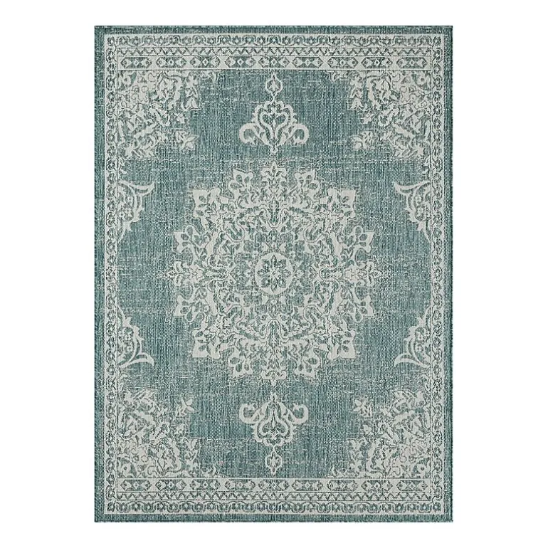 Nicole Miller Country Azalea Medallion UV Protection Washable Outdoor Rectangular Area Rug