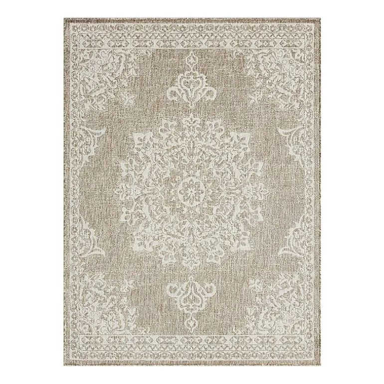 Nicole Miller Country Azalea Medallion UV Protection Washable Outdoor Rectangular Area Rug