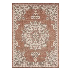 Nicole Miller Country Azalea Medallion UV Protection Washable Outdoor Rectangular Area Rug