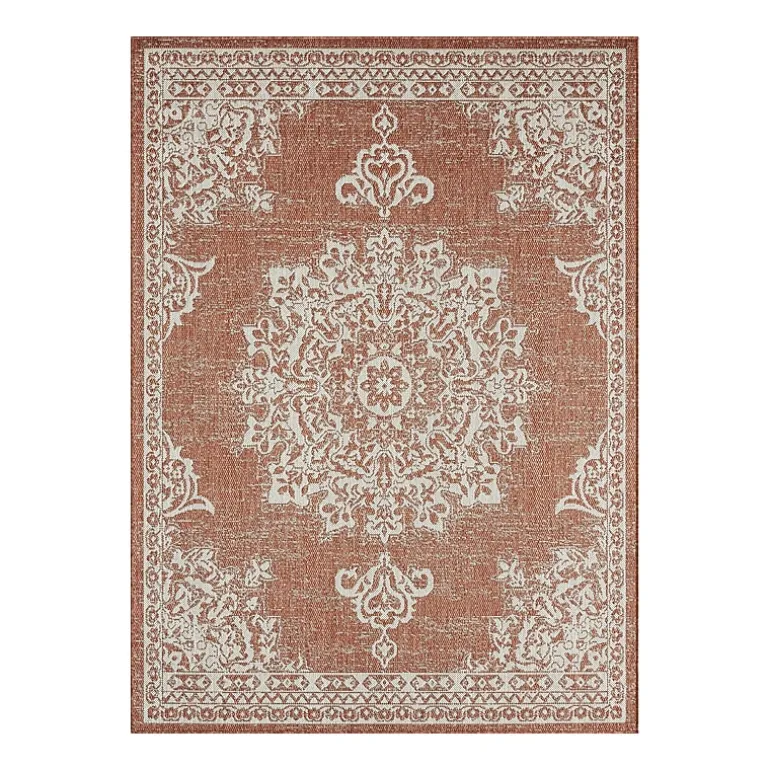 Nicole Miller Country Azalea Medallion UV Protection Washable Outdoor Rectangular Area Rug