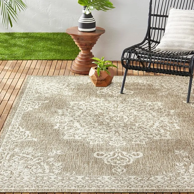 Nicole Miller Country Azalea Medallion UV Protection Washable Outdoor Rectangular Area Rug