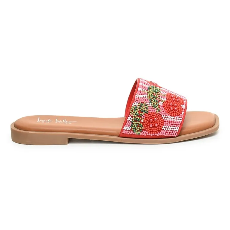 Nicole Miller Womens Destin Flat Sandals