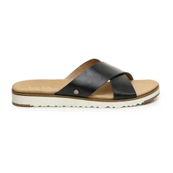 Nicole Miller Womens Fencie Criss Cross Strap Flat Sandals