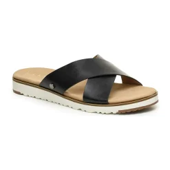 Nicole Miller Womens Fencie Criss Cross Strap Flat Sandals