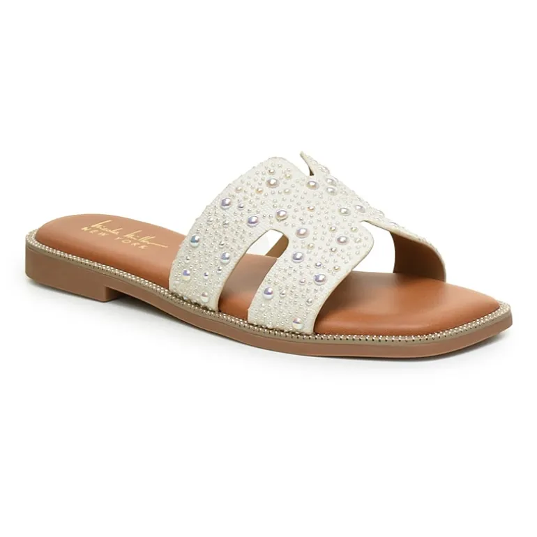 Nicole Miller Womens Heston Flat Sandals
