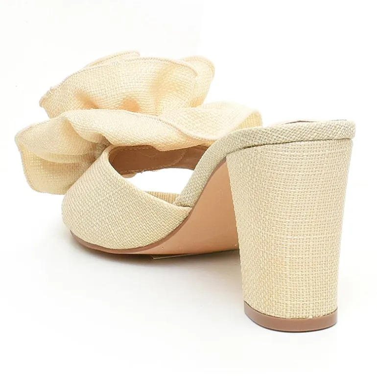 Nicole Miller Womens Poofy Heeled Sandals