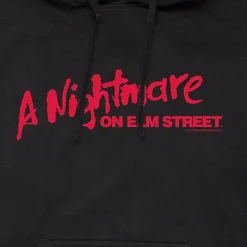Nightmare On Elm Street Logo Mens Long Sleeve Freddy Hoodie