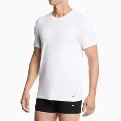 Nike All Day Cotton Stretch Mens 2 Pack Short Sleeve Crew Neck Moisture Wicking T-Shirt