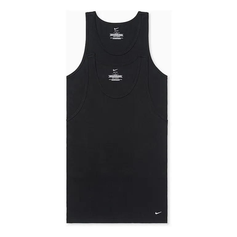 Nike All Day Cotton Stretch Mens U Neck Sleeveless 2 Pack Tank