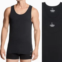 Nike All Day Cotton Stretch Mens U Neck Sleeveless 2 Pack Tank