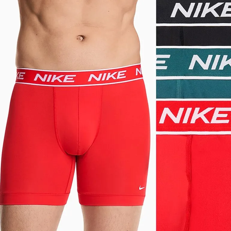 Nike All Day Microfiber Stretch Mens 3 Pack Boxer Briefs Ke1306-001